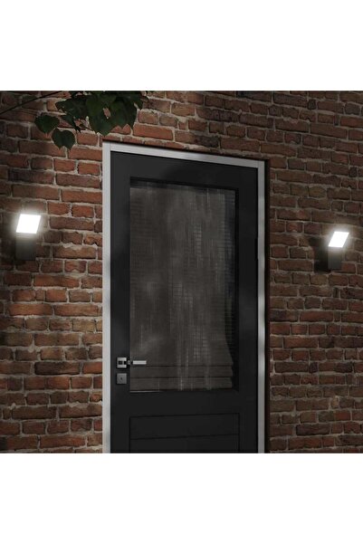 vidaxl Lampa exterioara de perete cu LED, negru, aluminiu turnat