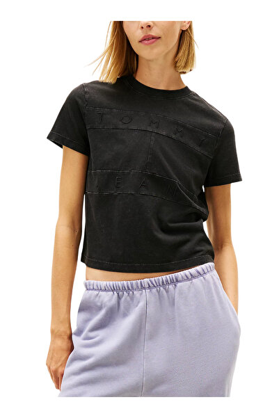 Tommy Hilfiger Γυναικείο T-shirt Μαύρο Tommy Jeans DW0DW22539-BDS