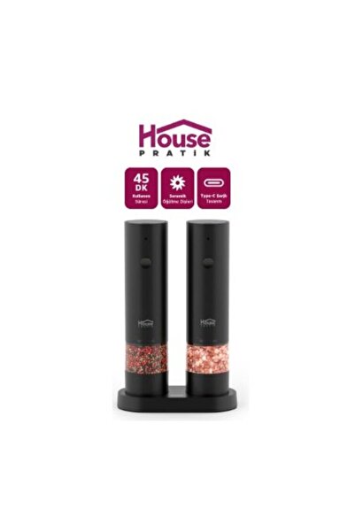 House Pratik Şarjlı Tuz ve Baharat Öğütücü