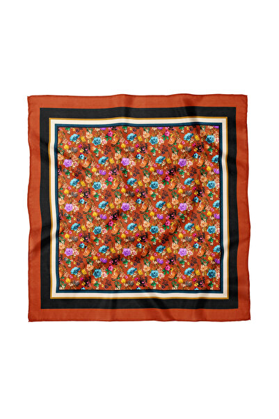 Sultan İpek Floral Patterned Scarf / Bandana 50X50Cm