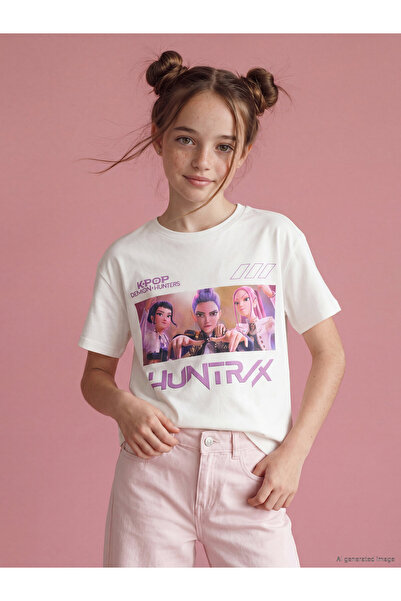 LC Waikiki Tricou de fete imprimat K-pop Demon Hunters