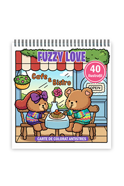 Legendary Gifts Carte de colorat, 40 de ilustratii Fuzzy Love, 86 pagini, For...