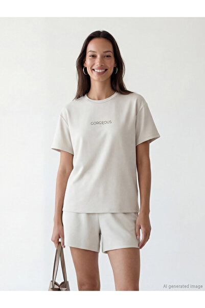 LC Waikiki Tricou de damă imprimat cu finisaj soft touch