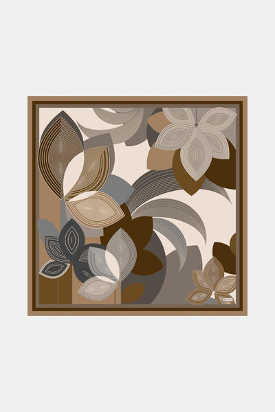 Vakko ÇİÇEK DESENLİ TWILL İPEK GAVROŞ