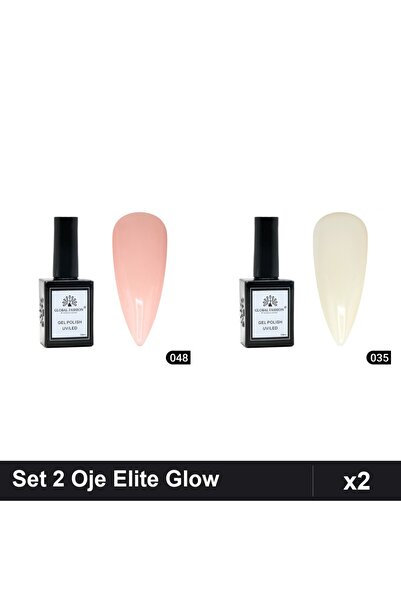 Makeup Set 2 Oje Semipermanente Global Fashion Elite Glow 15ml, Nuante 048 03...