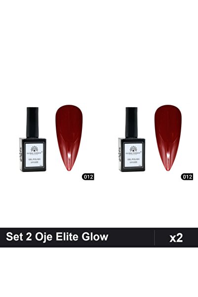 Makeup Set 2 Oje Semipermanente Global Fashion Elite Glow 15ml, Nuanta 012, G...