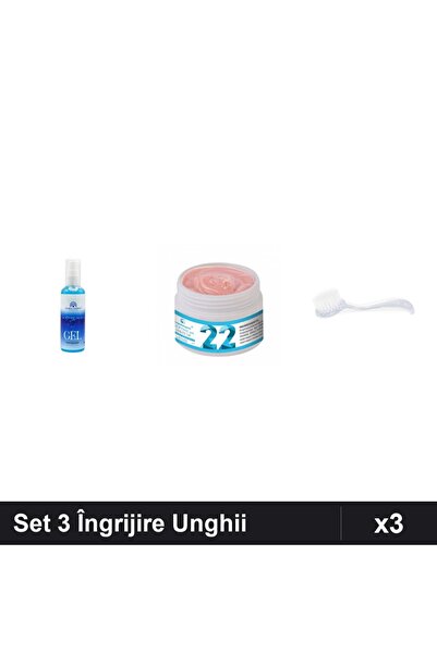 Makeup Set 3 Produse Îngrijire Unghii - Gel Epilare 100ml, Builder Gel UV LED...