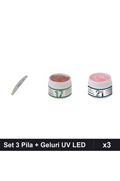 Makeup Set 3 Pila Unghii EMMA 120/150 + 2 Geluri Constructie UV LED FSM 15g