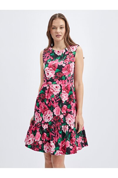 ORSAY Black and pink women's floral dress
