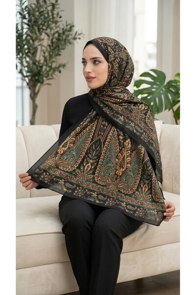 Big ModaEbrar Patterned Soft Shawl - 096