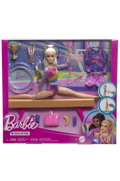 Barbie Păpușă, poți fi gimnastă, blondă.