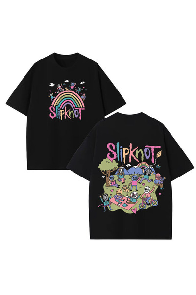 STİL-X Μπλουζάκι Slipknot με στάμπα, Unisex, 100% βαμβακερό, Oversize