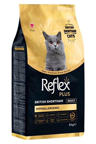 Reflex Plus British Shorthair Yetişkin Kedi Maması 8kg -TY5608582