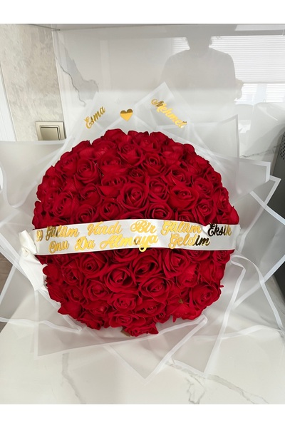 Meline Buket Tasarım 99 kız isteme gül buketi
