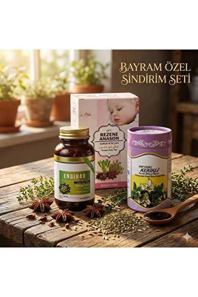 Nurs SİNDİRİM SETİ (Enginar Kapsül,Nar Ekşili Kekikli Macun,Rezene & Anason K...