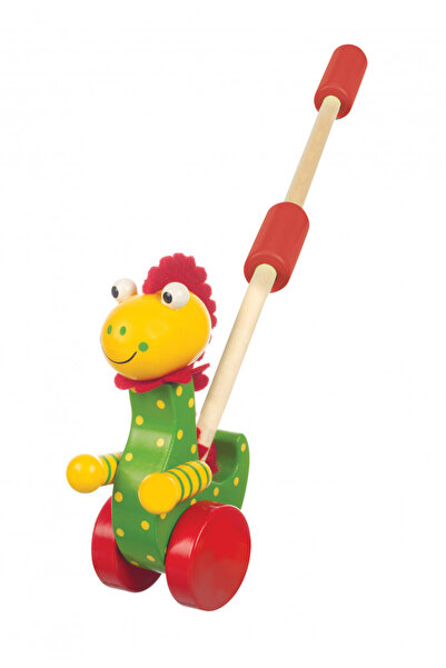 Orange Tree Toys Push Along Dinosaur Toy,