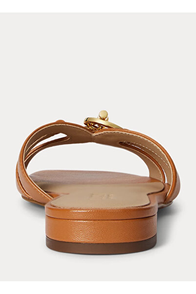 Lauren Ralph Lauren Taba Kadın Deri Terlik 802982875006