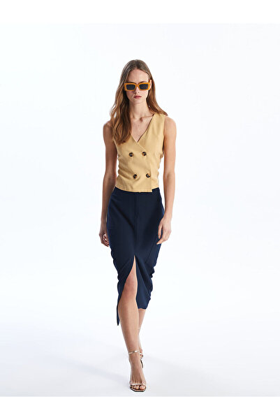 LC Waikiki Nevavm Women's Standard Fit Straight Skirt with a Difference
