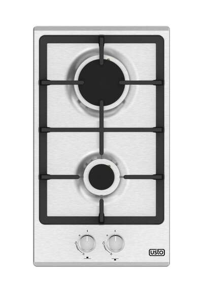 Usto Built-in Hob, 30x60Cm, 2 Gas Burners, Full Safety, Turkish, Steel - ASH ...