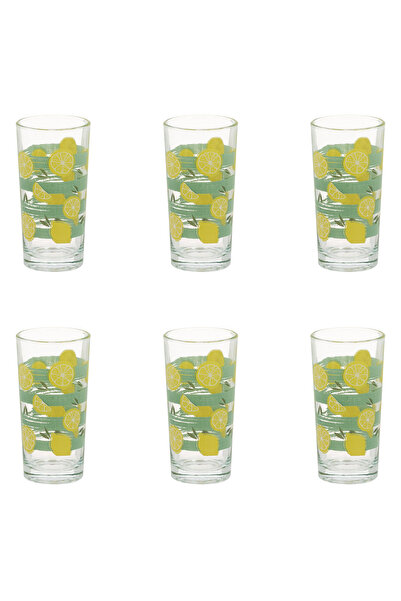 OEM Set of 6 Transparent Glass Glasses "Lemons" 250ml
