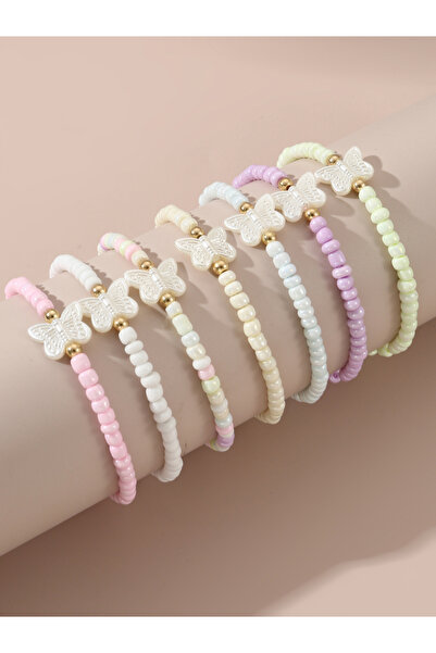 Take Two By Styli Pack of 7 - Butterfly Beaded Bracelets