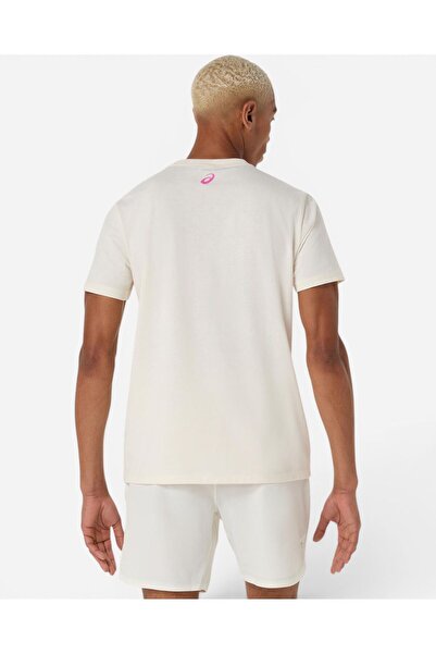 Asics COURT CORE GRAPHIC TEE Erkek Bej Kısa Kollu Tshirt 2041A355-100