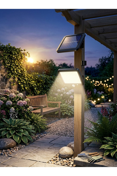 Torcello Güneş Enerjili 120 LED Hareket Sensörlü Dış Mekan Lambası
