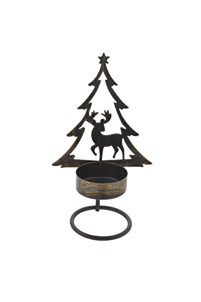 Zumzeria Suport decorativ de Crăciun din bronz metalic cu design de brad Ø8.5...