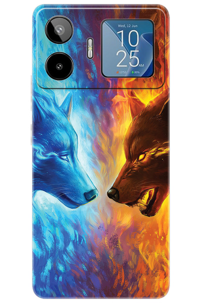 General Mobile GM 26 PRO 5G (G903) Uyumlu Kılıf Desen Baskılı Silikon Alev ve...