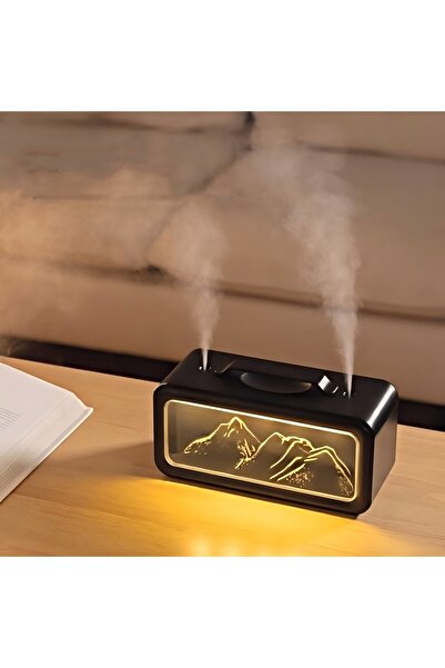 OEM Air humidifier and aroma diffuser, Snow Mountain design, 600ml, dual mist...