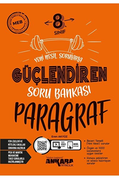 Ankara Yayıncılık 8. Sınıf Paragraf Güçlendiren Soru Bankası