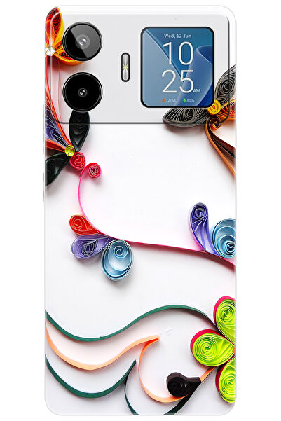General Mobile GM 26 PRO 5G (G903) Uyumlu Kılıf Desen Baskılı Silikon Çiçek D...