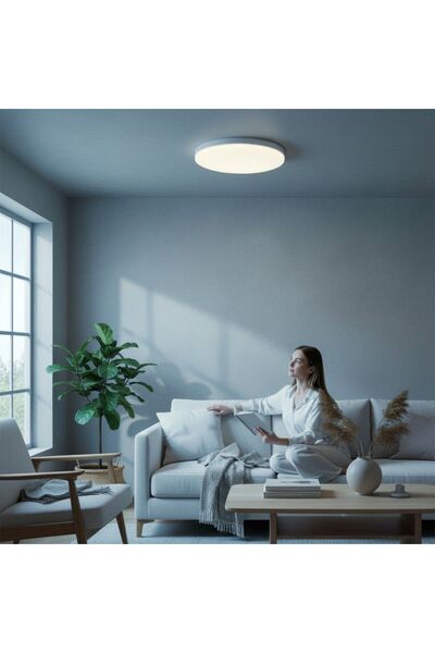 DELIGHT Plafoniera led IP40 Rotunda Alba Fi250, 16W, 6400K, lumina rece