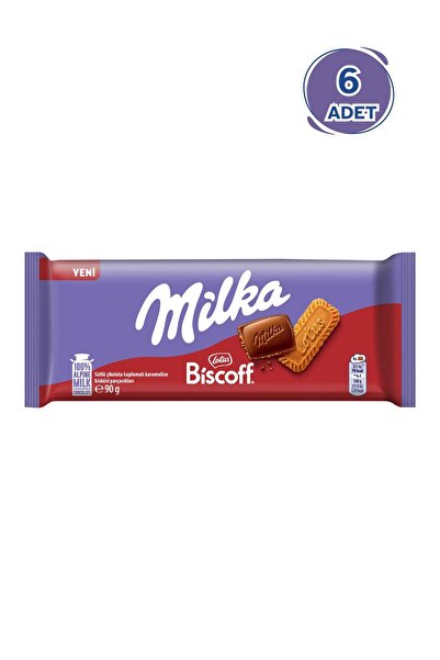 Milka Milka Biscoff Tablet Çikolata 90 g - 6 Adet