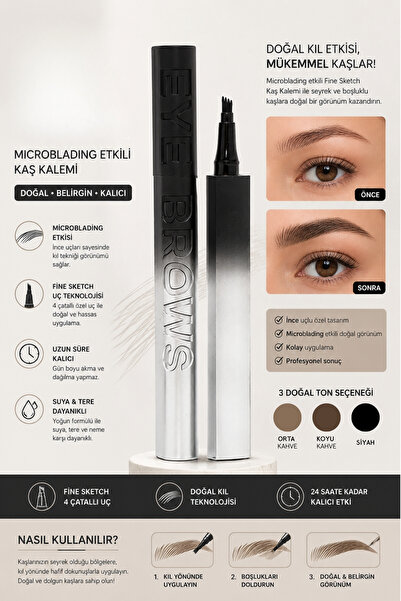 mon angel Kadın Kozmetik Kaş Doldurma Kalemi Brow Micro Filler