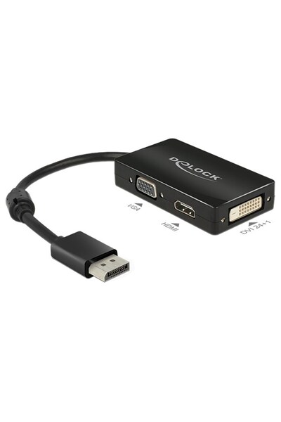 DELOCK Adaptor Displayport 1.1 > VGA/HDMI/DVI
