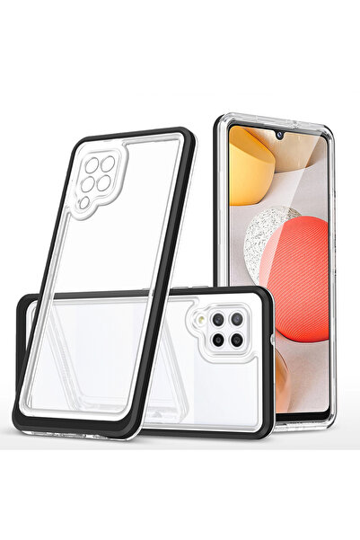 Hurtel Husă transparentă 3 în 1 pentru Samsung Galaxy A42 5G, cu ramă și stra...