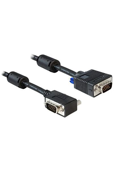 DELOCK Cablu VGA M/M 2M Negru Ecranat cu Ferieți