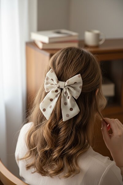 FAYRA ACCESSORIES Mašna, kopča, šifonska tkanina sa polka tačkastim uzorkom, ...