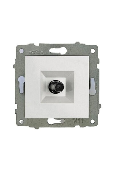 OVİVO Grano Beyaz Satellite Tv Socket F Connector (with Frame)