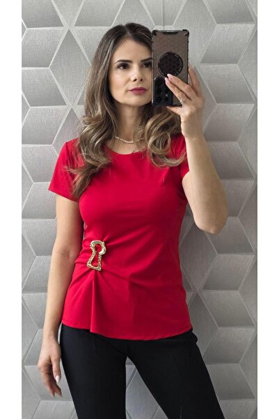 GLAMSI Tricou din lycra cu broșă detașabilă