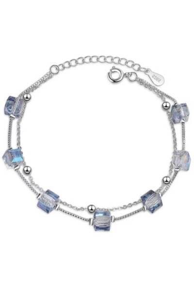 CRM Brățară Blue Crystal 7, CRM, argint, 19 cm