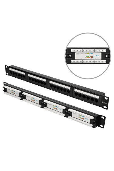 Extralink Panou de patch-uri Cat6 UTP cu 24 de porturi V2