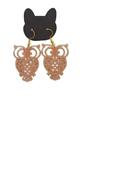 OEM Owl Earrings, multicolored phosphorescent