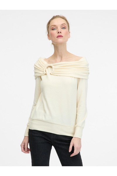 ORSAY Cream long-sleeved T-shirt