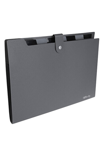 Zumzeria Document Briefcase with 7 Compartments Black with Clasp 33x24.5cm