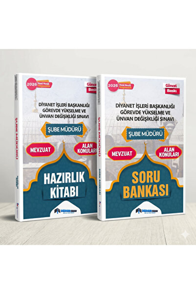 MemurSınav 2026 DİB GYS Şube Müdürü 2'Li Set (Hazırlık Kitabı + Soru Bankası)