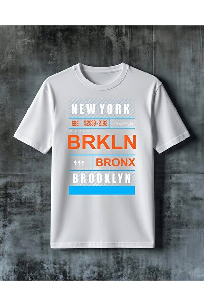COMVİCHO تي شيرت كبير الحجم مطبوع من brkln bronx