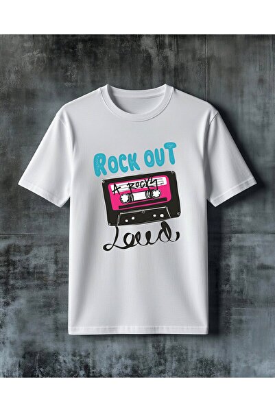 COMVİCHO Rock Out Kaset Printed Oversize T-Shirt