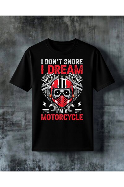 COMVİCHO I Dream Motorcycle Printed Oversize T-Shirt